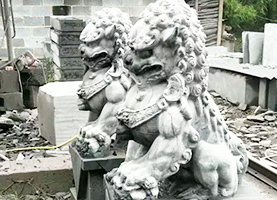 石狮子雕刻样品